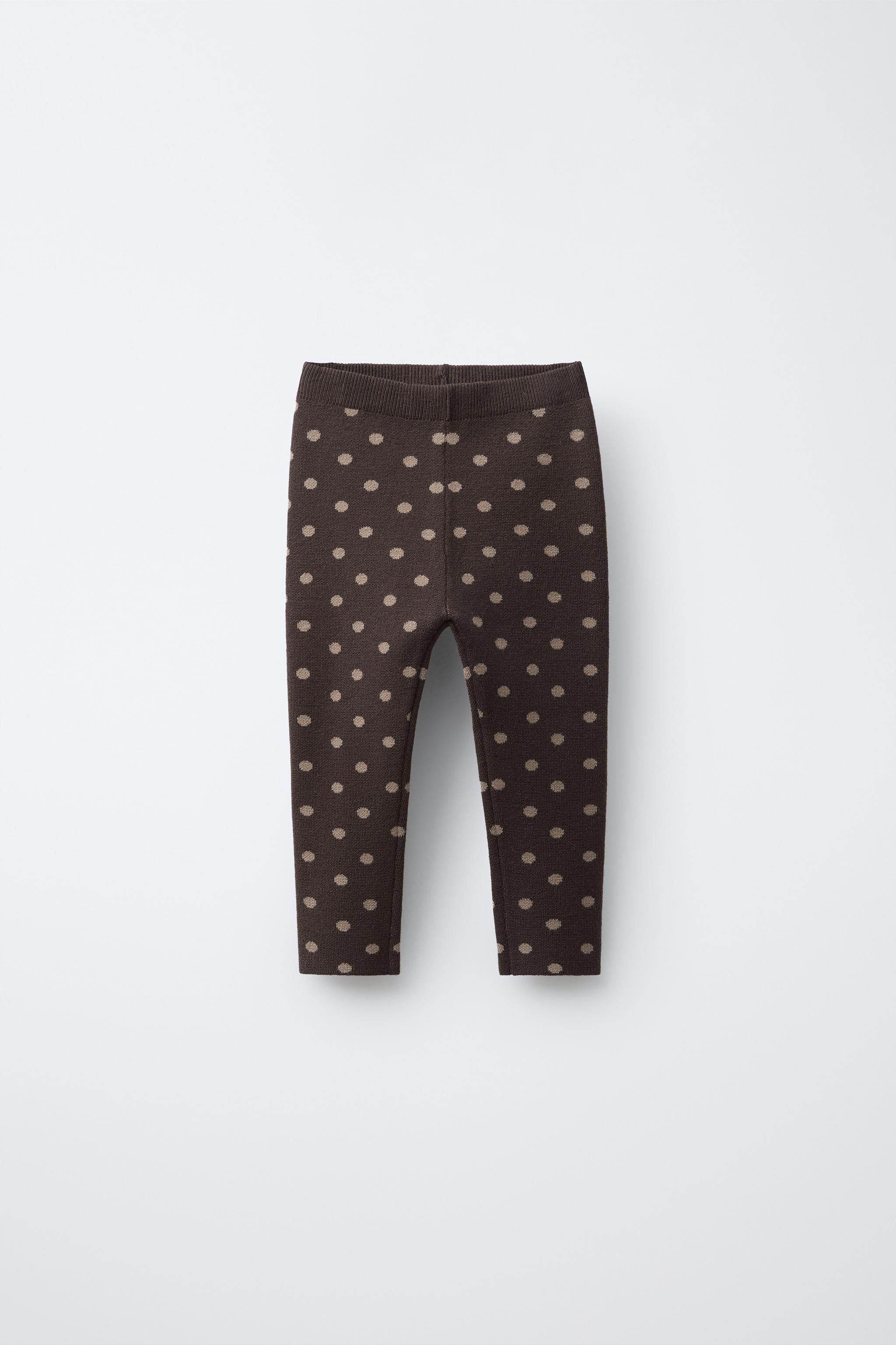 KNIT POLKA DOT LEGGINGS